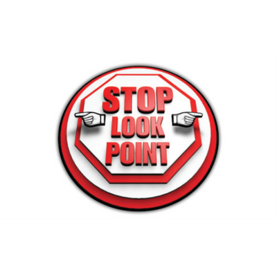 12" CIRCLE SIGNS - Circle Sign - Stop Look Point - LS-SIGN 144 #1813 -UEN