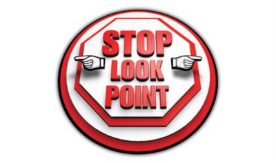 16" CIRCLE SIGNS - Circle Sign - Stop Look Point - DSV-SIGN 256 #1814 -UEN