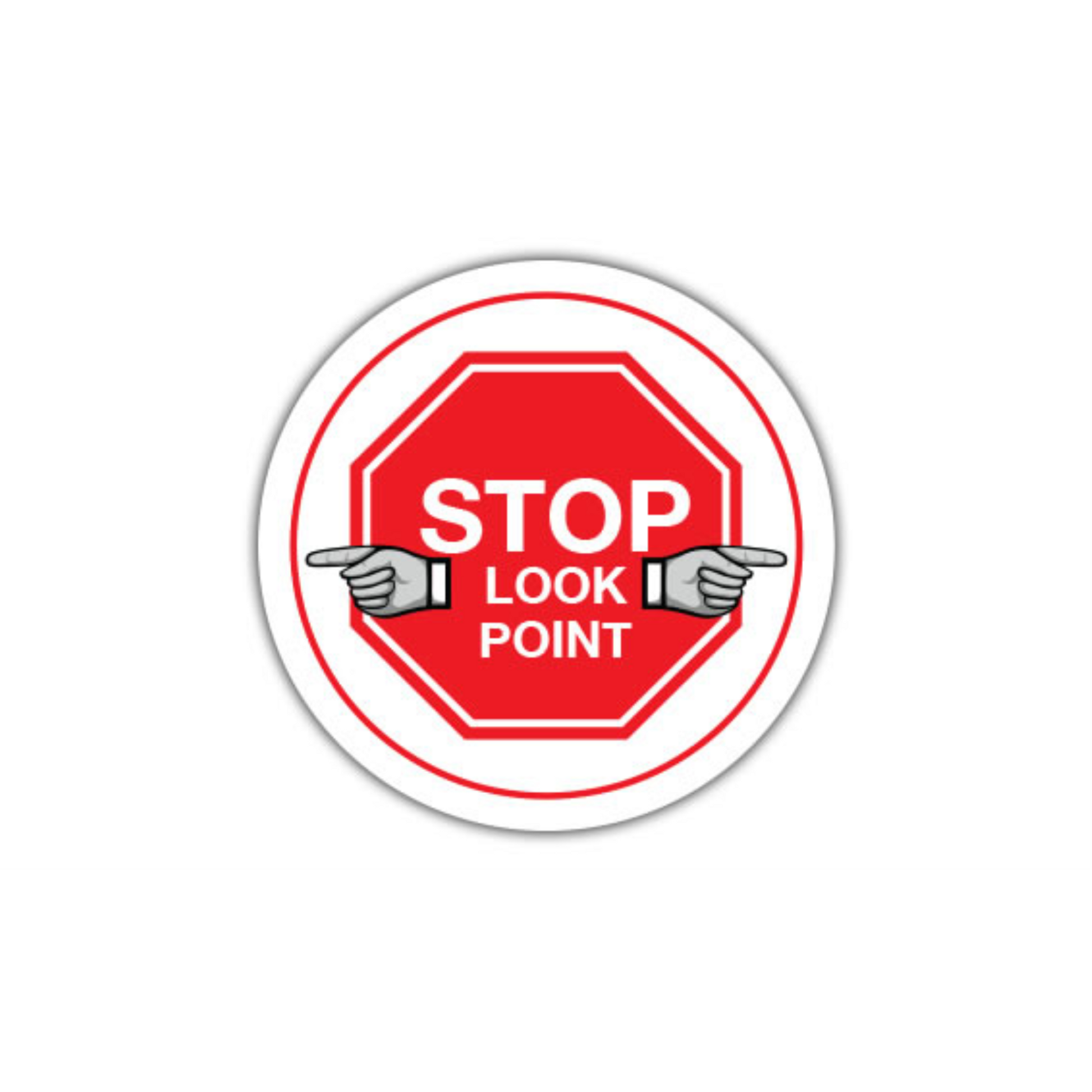 12" CIRCLE SIGNS -  Circle Sign - Stop Look Point - LS-SIGN 144 #1789 -UEN