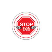 17" CIRCLE SIGNS -  Circle Sign - Stop Look Point - LS-SIGN 289 #1869 -UEN