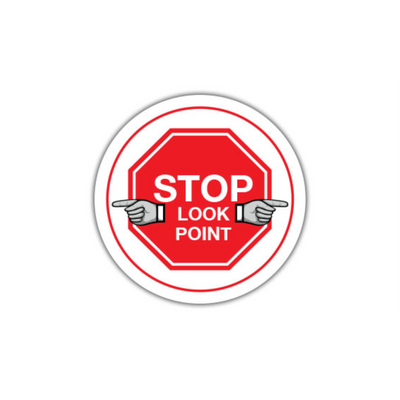 17" CIRCLE SIGNS -  Circle Sign - Stop Look Point - LS-SIGN 289 #1869 -UEN
