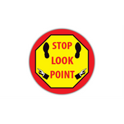 12" CIRCLE SIGNS -  Circle Sign - Stop Look Point - LS-SIGN 144 #1795 -UEN