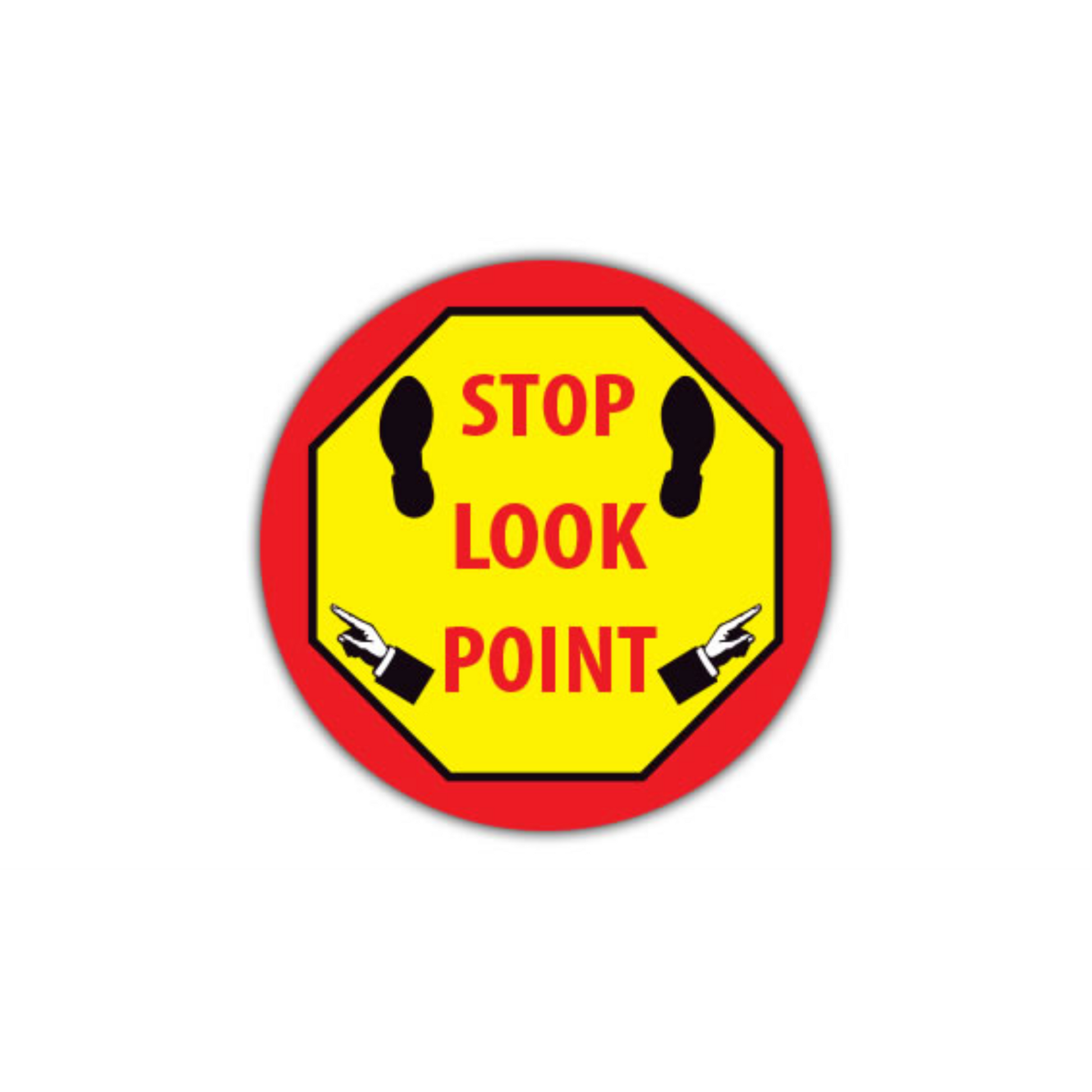 12" CIRCLE SIGNS -  Circle Sign - Stop Look Point - LS-SIGN 144 #1795 -UEN