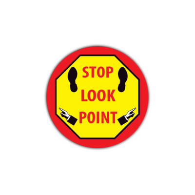 17" CIRCLE SIGNS - Circle Sign - Stop Look Point - LS-SIGN 289 #1870 -UEN