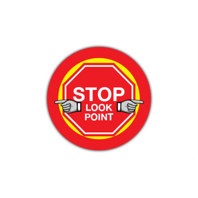 30" CIRCLE SIGNS - Circle Sign - Stop Look Point - LS-SIGN 900 #1811 -UEN