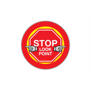 17" CIRCLE SIGNS -  Circle Sign - Stop Look Point - LS-SIGN 289 #1872 -UEN