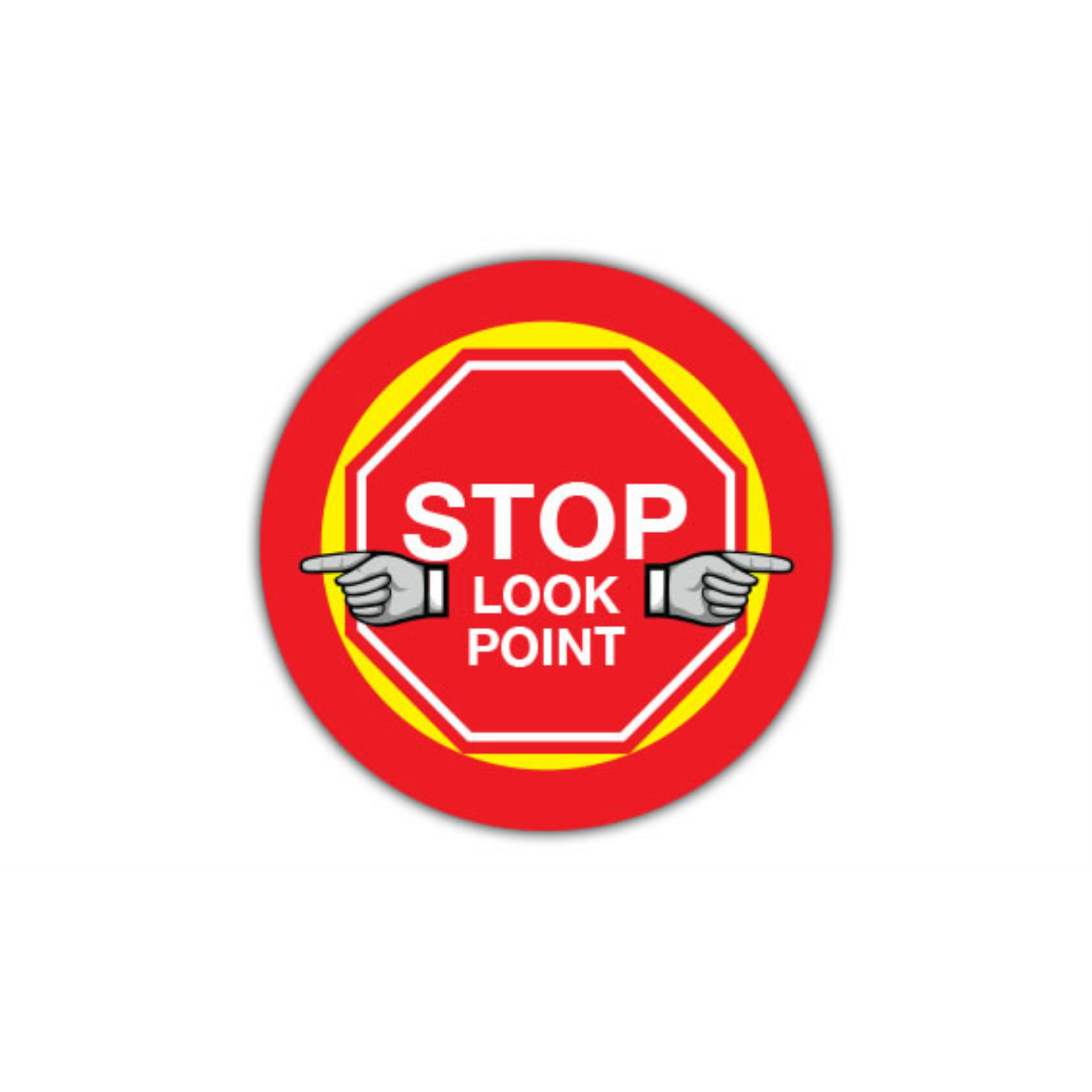 17" CIRCLE SIGNS -  Circle Sign - Stop Look Point - LS-SIGN 289 #1872 -UEN