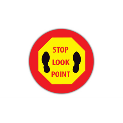 16" CIRCLE SIGNS - Circle Sign - Stop Look Point - LS-SIGN 256 #1778 -UEN