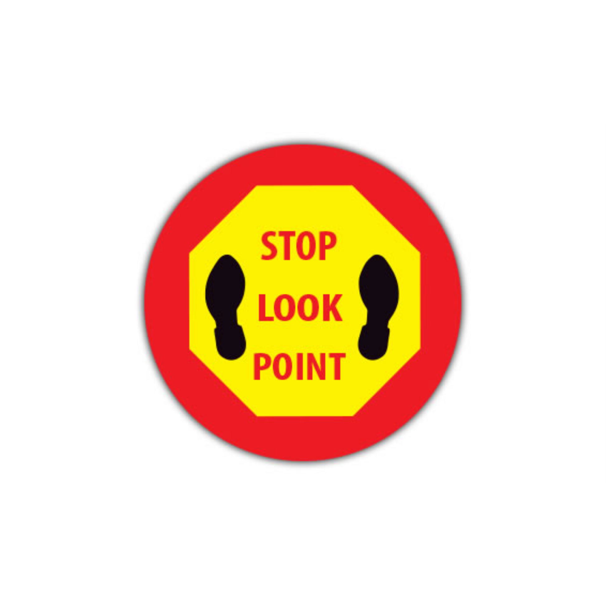 12" CIRCLE SIGNS - Circle Sign - Stop Look Point - LS-SIGN 144 #1777 -UEN