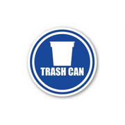 30" CIRCLE SIGNS -  Circle Sign - Trash Can - DSV-SIGN 900 #1661 -UEN