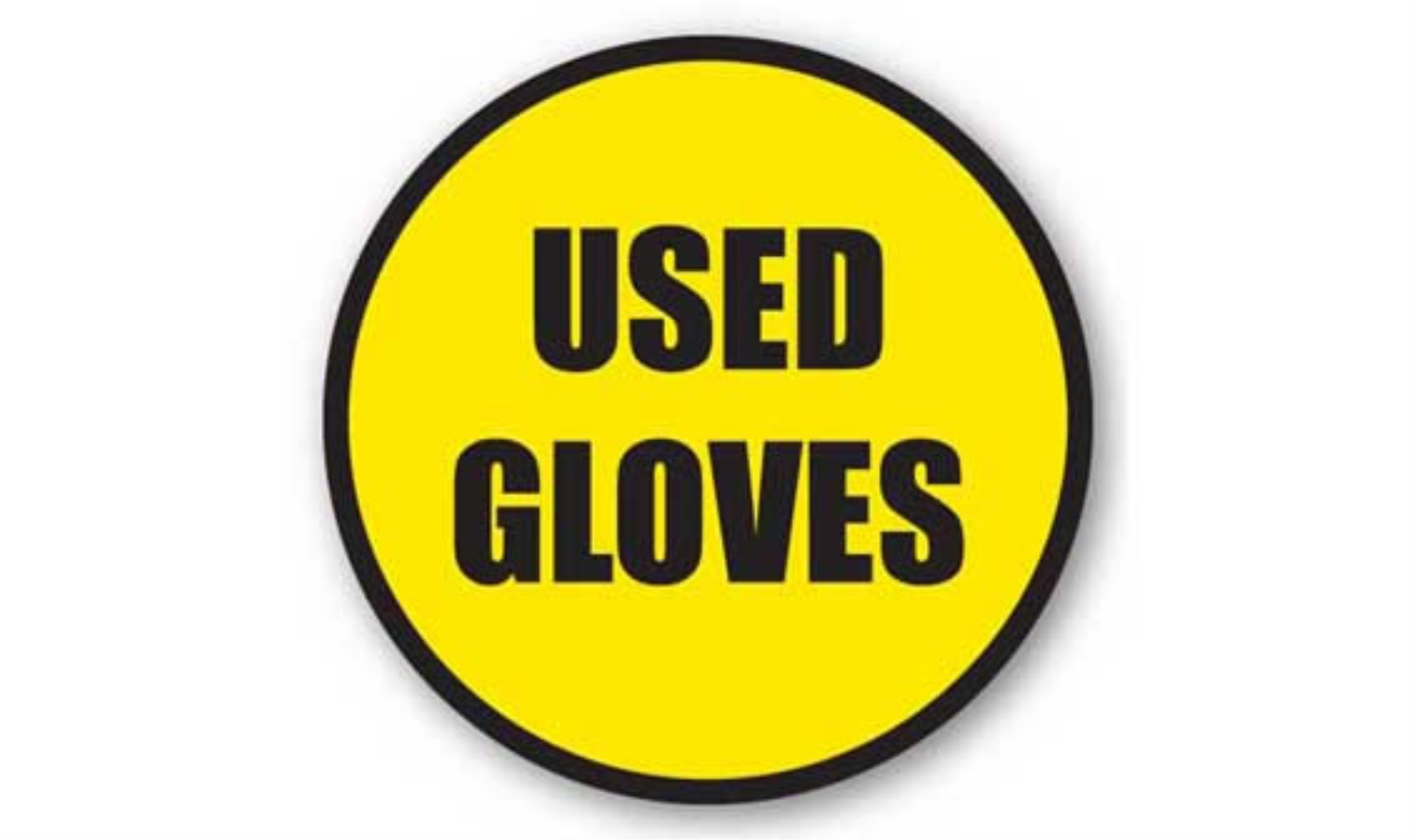 12" CIRCLE SIGNS -  Circle Sign - Used Gloves - LS-SIGN 144 #1621 -UEN