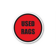 16" CIRCLE SIGNS -  Circle Sign - Used Rags - LS-SIGN 256 #1628 -UEN