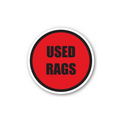 16" CIRCLE SIGNS -  Circle Sign - Used Rags - LS-SIGN 256 #1628 -UEN