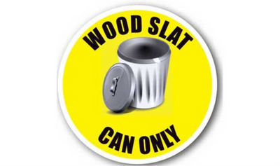 6" CIRCLE SIGNS - Circle Sign - Trash Can - DSV-SIGN 36 #1901 -UEN
