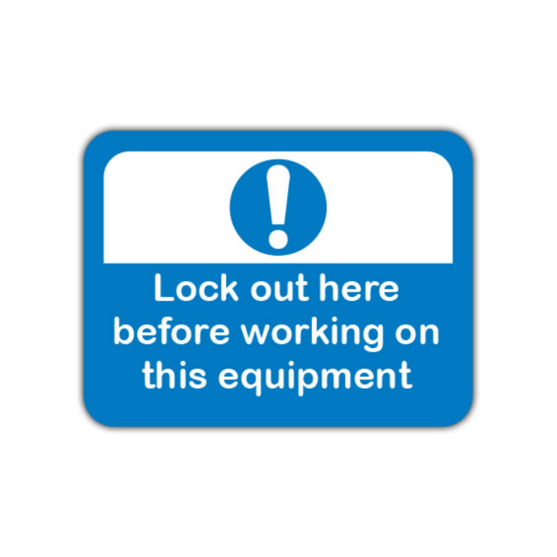 36" x 27" RECTANGLE SIGNS - Lock Out/Tag Out Sign - Lock Out Here Before Working On Equipment - DSV-SIGN 972 #2029 -UEN