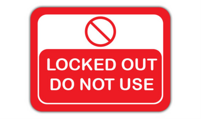36" x 27" RECTANGLE SIGNS - Lock Out/Tag Out Sign - Locked Out Do Not Use - LS-SIGN 972 #2009 -UEN