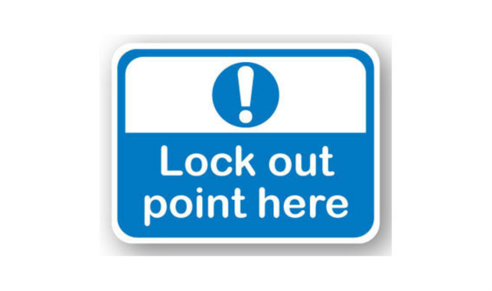 24" x 18" RECTANGLE SIGNS -  Lock Out/Tag Out Sign - Lock Out Point Here - DSV-SIGN 432 #2022 -UEN