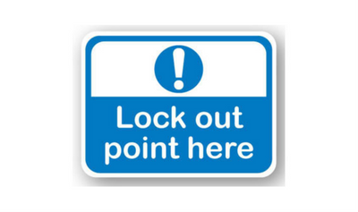 36" x 27" RECTANGLE SIGNS - Lock Out/Tag Out Sign - Lock Out Point Here - DSV-SIGN 972 #2024 -UEN