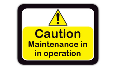 36" x 27" RECTANGLE SIGNS - Lock Out/Tag Out Sign - Caution Maintenance Is In Operation - DSV-SIGN 972 #2014 -UEN