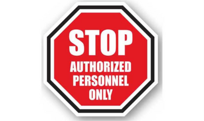 17" OCTAGON SIGNS - Octagon Sign - Stop Authorized Personnel Only - DSV-SIGN 289 #4026 -UEN