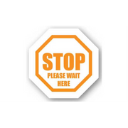 17" OCTAGON SIGNS -  Octagon Sign - Stop Please Wait Here - DSV-SIGN 289 #4013 -UEN