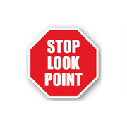 32" OCTAGON SIGNS -  Octagon Sign - Stop Look Point - LS-SIGN 1024 #0984 -UEN