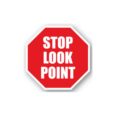 32" OCTAGON SIGNS -  Octagon Sign - Stop Look Point - LS-SIGN 1024 #0984 -UEN