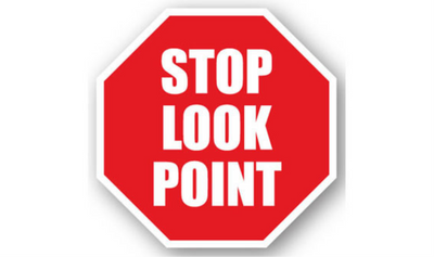 24" OCTAGON SIGNS - Octagon Sign - Stop Look Point - LS-SIGN 576 #0982 -UEN