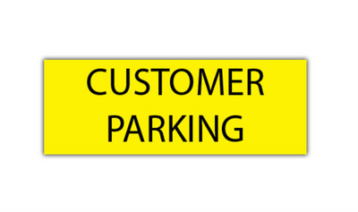 12" x 34" RECTANGLE SIGNS - Rectangle Sign - Customer Parking - LS-SIGN 384 #2183 -UEN