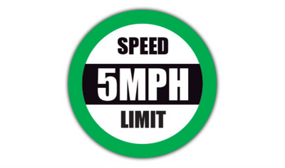 17" CIRCLE SIGNS - Circle Sign - Speed Limit 5 MPH - LS-SIGN 289 #6026 -UEN