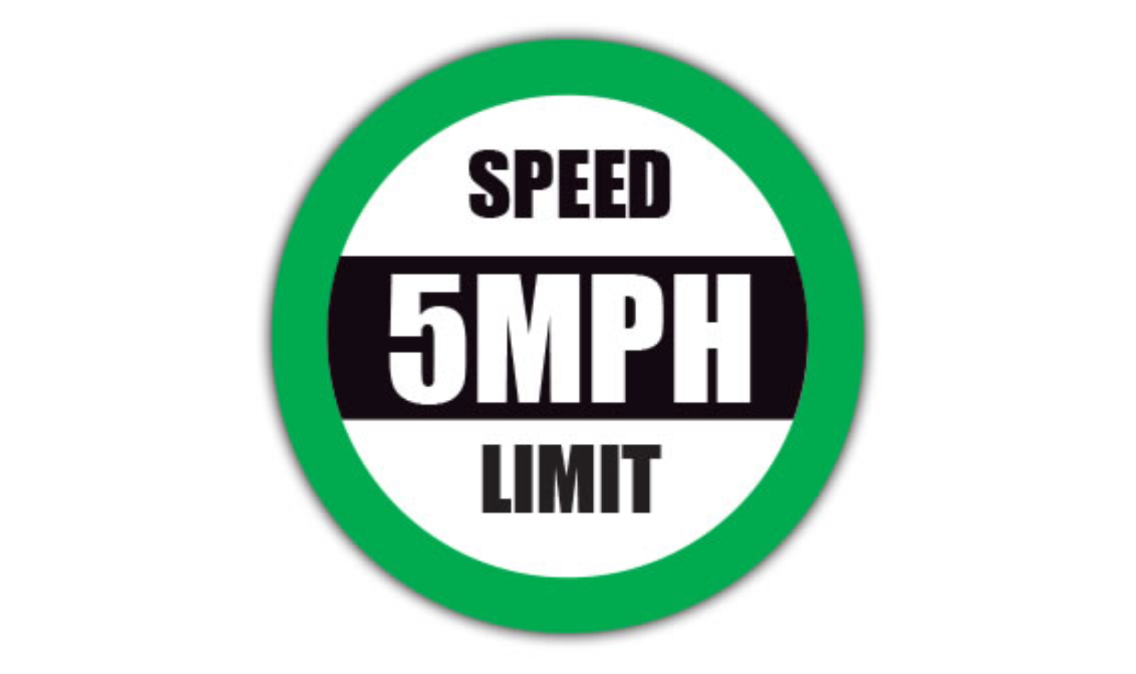 24" CIRCLE SIGNS -  Circle Sign - Speed Limit 5 MPH - LS-SIGN 576 #0274 -UEN
