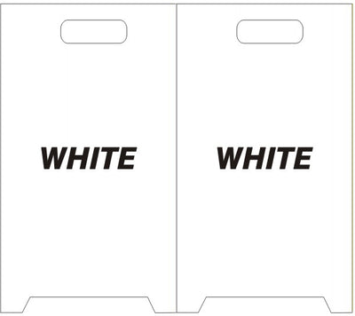 BLANK WHITE FOLDING FLOOR STANDS