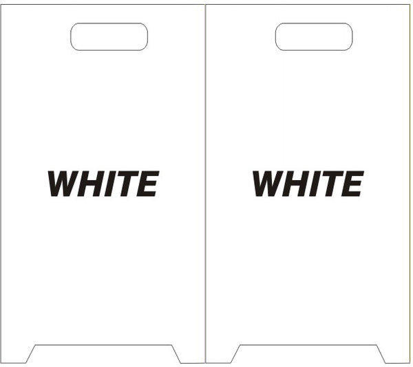 BLANK WHITE FOLDING FLOOR STANDS