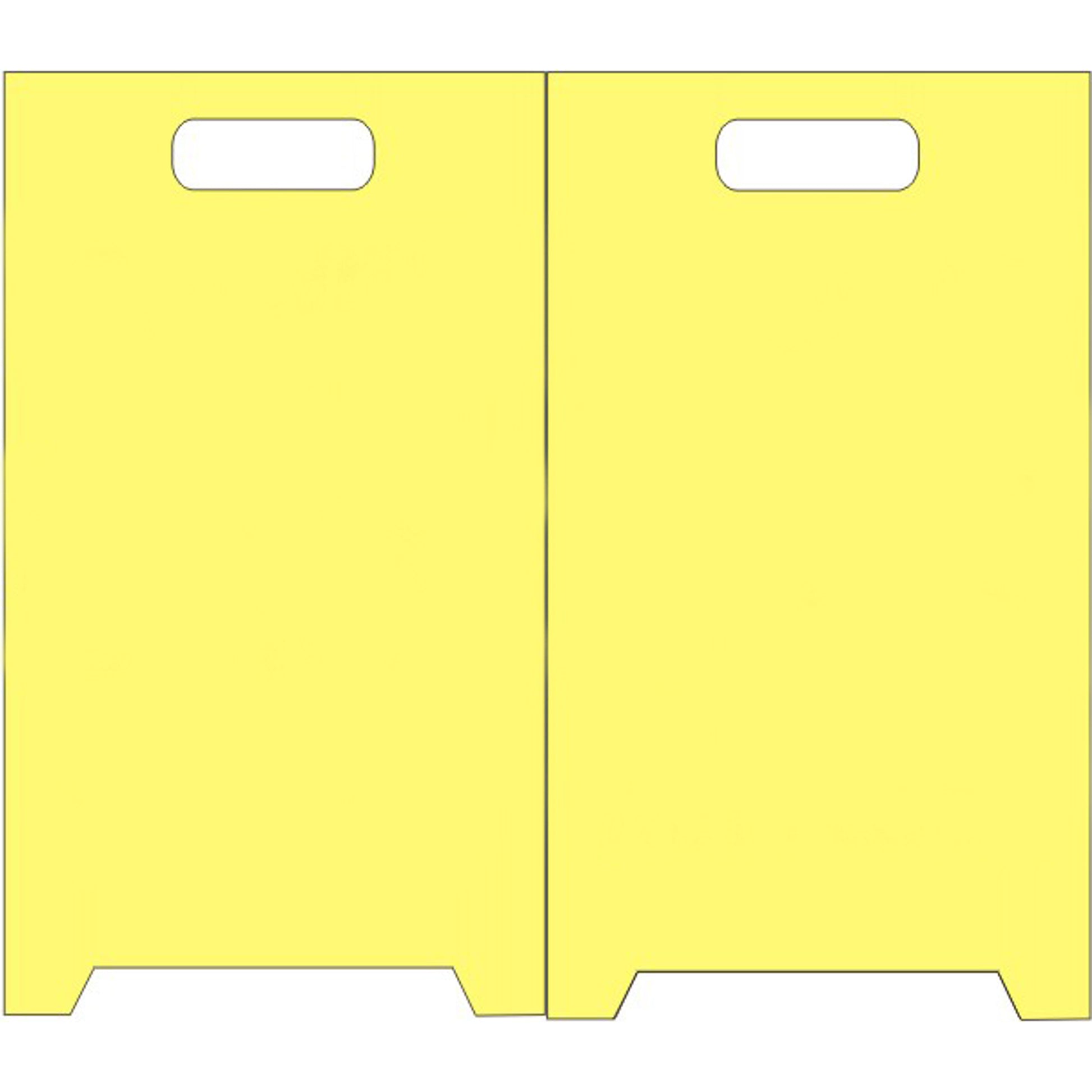 BLANK YELLOW FOLDING FLOOR STANDS - BLANK YELLOW FOLDING FLOOR STANDS, 20X12, Coroplast Plastic