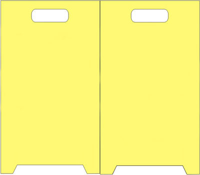 BLANK YELLOW FOLDING FLOOR STANDS