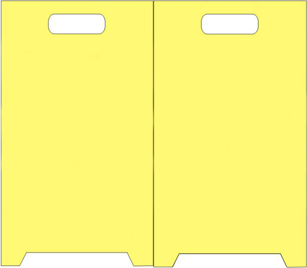 BLANK YELLOW FOLDING FLOOR STANDS