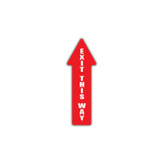 12" x 4" ARROW SIGNS -  Arrow Sign - Exit This Way - LS-SIGN 48 #0444UP -UEN