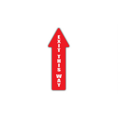 34" x 12" ARROW SIGNS -  Arrow Sign - Exit This Way - LS-SIGN 408 #0446UP -UEN