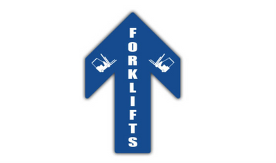 24" x 16" ARROW SIGNS - Arrow Sign - Forklifts - DSV-SIGN 384 #0459 -UEN