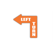 34" x 34" ARROW SIGNS -  Arrow Sign - Left Turn - LS-SIGN 884 #0468 -UEN