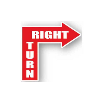 24" x 24" ARROW SIGNS - Arrow Sign - Right Turn - DSV-SIGN 384 #0465 -UEN