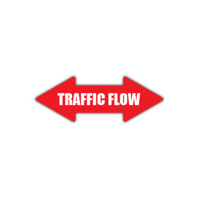 24" x 8" ARROW SIGNS - Arrow Sign - Traffic Flow (Double Arrow) - LS-SIGN 192 #0457 -UEN