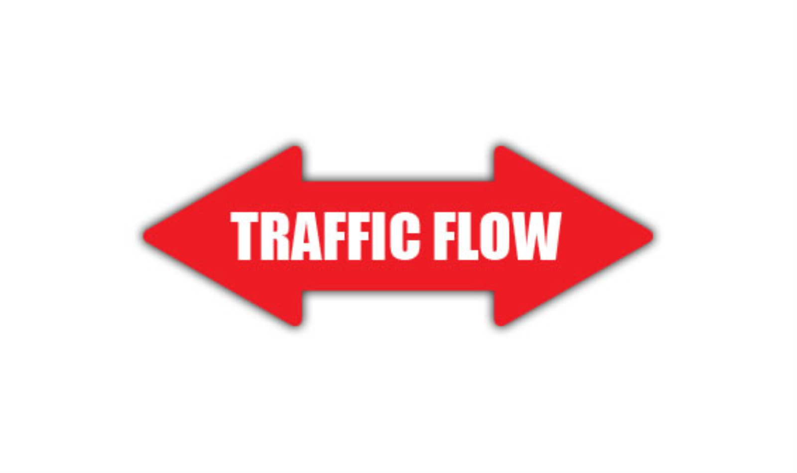 24" x 8" ARROW SIGNS -  Arrow Sign - Traffic Flow (Double Arrow) - LS-SIGN 192 #0457 -UEN