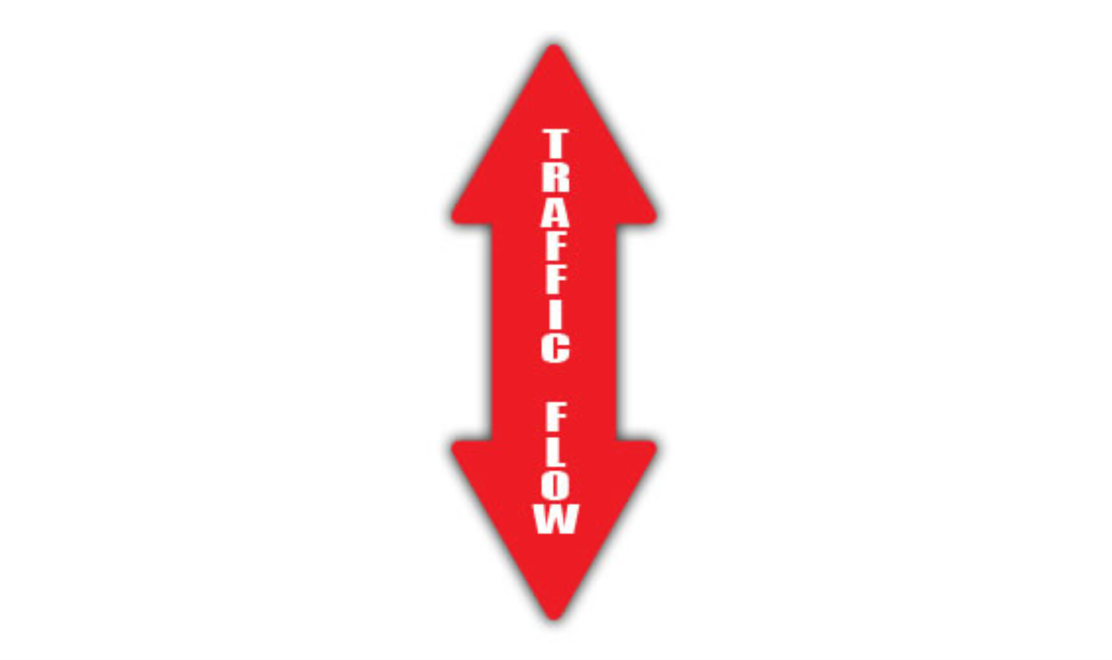 12" x 4" ARROW SIGNS -  Arrow Sign - Traffic Flow (Double Arrow) - LS-SIGN 48 #0456UP -UEN