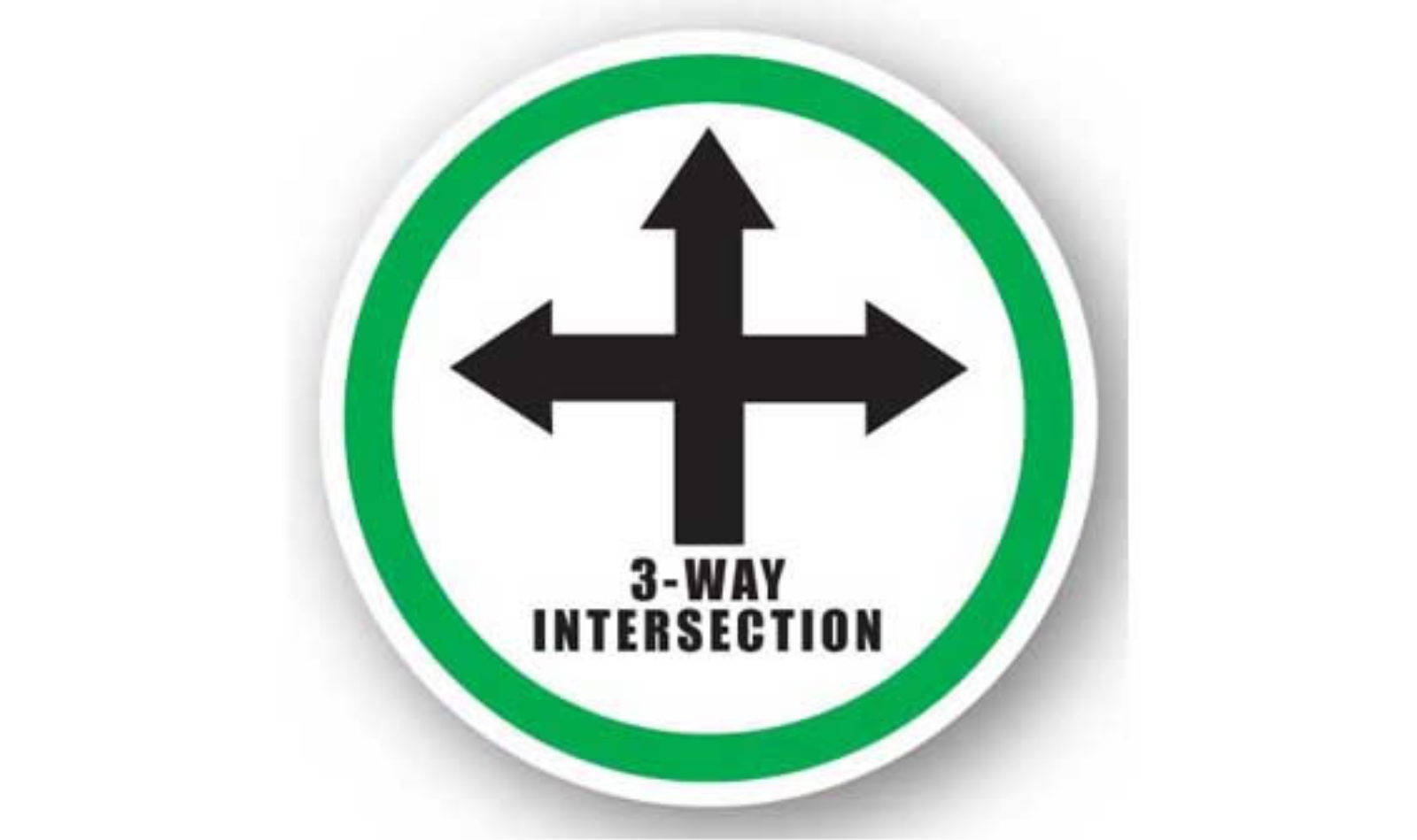 20" CIRCLE SIGNS -  Circle Sign - 3-Way Intersection - DSV-SIGN 400 #0291 -UEN