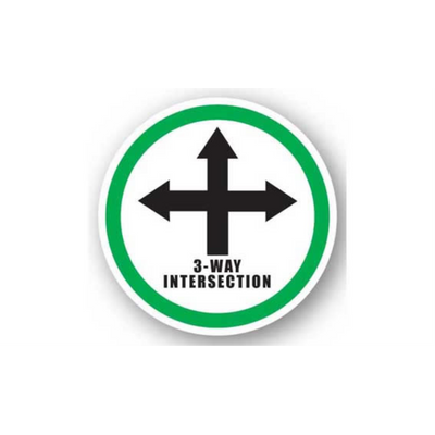 12" CIRCLE SIGNS - Circle Sign - 3-Way Intersection - LS-SIGN 144 #0289 -UEN