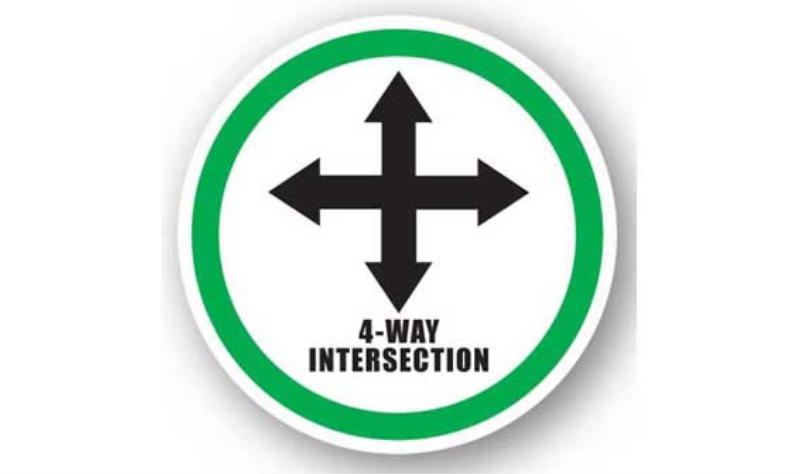 16" CIRCLE SIGNS -  Circle Sign - 4-Way Intersection - DSV-SIGN 256 #0296 -UEN