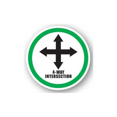 24" CIRCLE SIGNS -  Circle Sign - 4-Way Intersection - LS-SIGN 576 #0298 -UEN