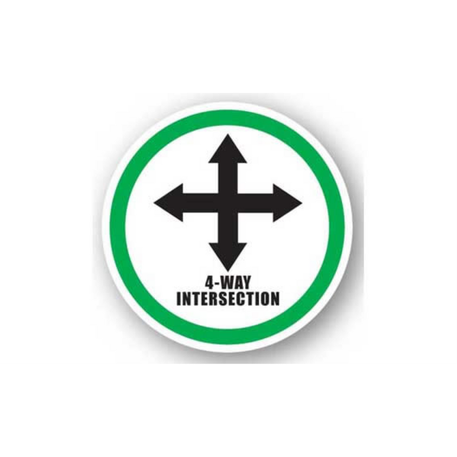 16" CIRCLE SIGNS -  Circle Sign - 4-Way Intersection - LS-SIGN 256 #0296 -UEN