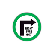 32" CIRCLE SIGNS -  Circle Sign - Right Turn Only - DSV-SIGN 1024 #0282 -UEN